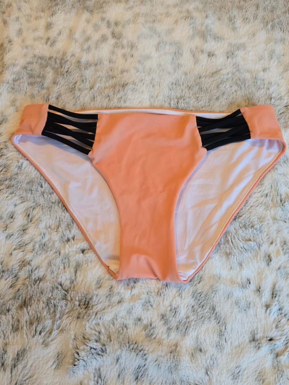 NWOT PINK Victoria's Secret Strappy Bikini Bottom, Size Small